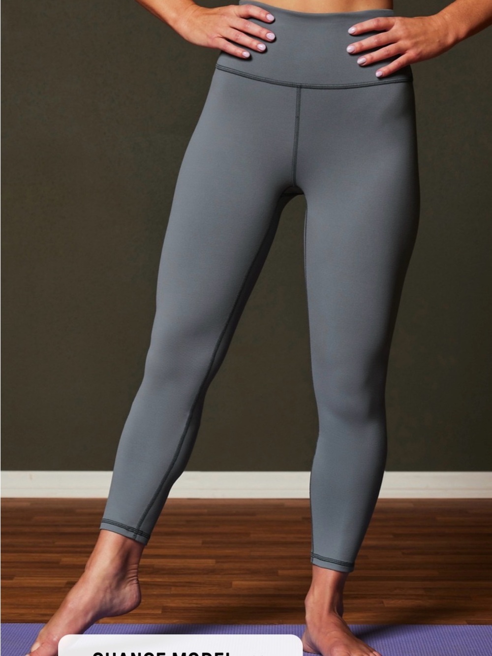 Fabletics Define PowerHold® High-Waisted Women’s 7/8 Legging in Stormcloud - Picture 2 of 11